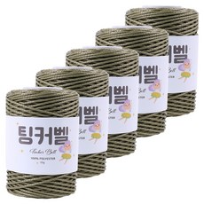 마마니트 팅커벨 뜨개실, 5개, 10 카키