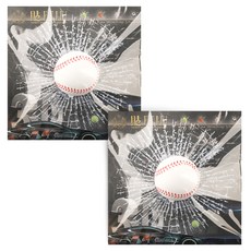 Stupid B.A.B.O 3D擬真碎裂玻璃貼紙 棒球, 2個, 混和色