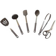 Kitchen9 矽不銹鋼炊具小 6 件套, 灰棕色, 1組