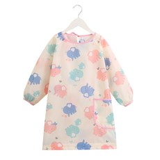 mouriuijip 兒童美術圍裙, 米色