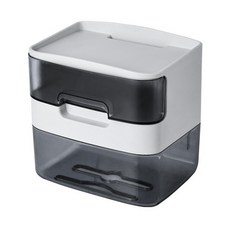 Primedn 小物收納壁掛式衛生紙盒 H_RD_24, 白色 黑色, 1個