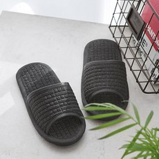 可水洗客廳室內拖鞋, 4個, 炭灰色