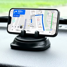 DAEHAN 快速車用360度旋轉儀錶板手機支架, 黑色, 1個