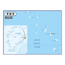 지도닷컴 투발루 지형지도 코팅형 210 x 150 cm, 1개