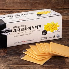 도노 체다 슬라이스 치즈, 18g, 1개, 100개입