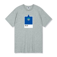 빌락트 남녀공용 통기성 18수 빅사이즈 컬러 그래픽 라운드 반팔 티셔츠