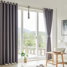 VIEW HOUSE 雙層防水遮光窗簾, 木炭