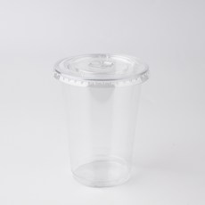 TOGO PACK PET冰杯 + 平蓋打孔型組合, 300ml, 50入, 1個