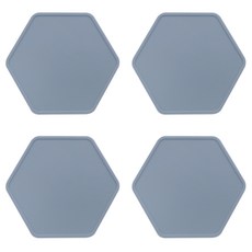 국내 제조 실리콘스토리 플래티넘 실리콘 모던 디자인 컵받침, 마린블루, 4개