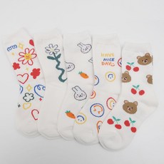 Ji&N 兒童用 Nice Day 襪子 5雙組