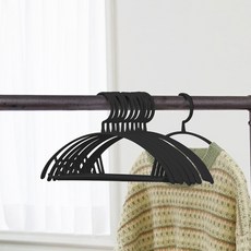 가쯔 라운드 어깨뿔 방지 논슬립 니트 옷걸이, 블랙, 20개