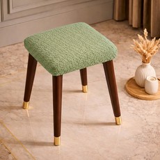 러빙랩 노베르 사각 밴딩 의자 커버, 그린, 1개