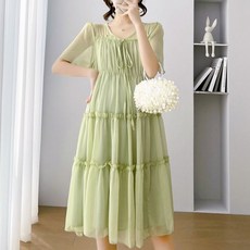 Un-have 飄逸粉彩孕婦連身裙