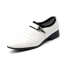 O'CLOCK 男款扣環裝飾褶皺皮鞋 JNH159