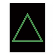 Market A 圖形黑色帆布海報 三角形