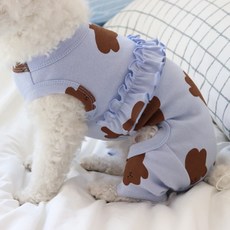 Kona Blue 狗狗餅乾小熊連身衣 GS003, 天藍色