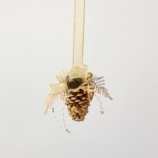 Sonnyo 松果聖誕室內裝飾, 01 金色線條, 1個