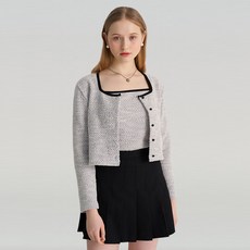 Letter from Moon 女款粗花呢開襟衫+平口吊帶背心 96119ME1026WT000