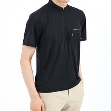 男士透氣孔戶外短袖半拉鍊T恤 YHS306