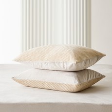 La Pomme Cozy 鬆餅格超細纖維冬季枕頭套 2入