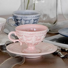 Tierra Augusta 茶杯與杯碟 F5880, 水晶粉, 1套