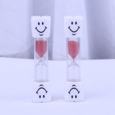 LeMacs超迷你3分鐘微笑彩色沙漏 2入, 紅色