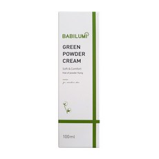 BABILUMI 嬰兒綠色爽身粉霜, 1個, 100ml