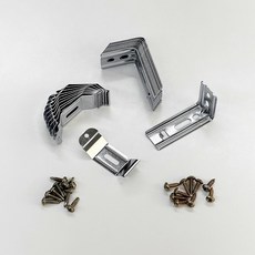 THE ONE HOME DECO 木質百葉窗安裝配件 L型托架 6.8 x 3.7 x 2.7 cm + 卡扣 6.3 x 2.5 cm + 木螺絲 19mm 套組, 金屬, 1個