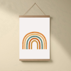 Soulrich 可愛木質掛軸海報 彩虹