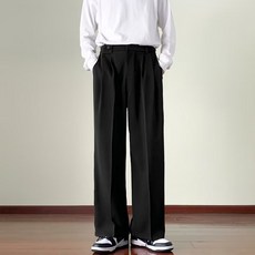 MARKETA 남성용 뒷밴딩 와이드 슬랙스