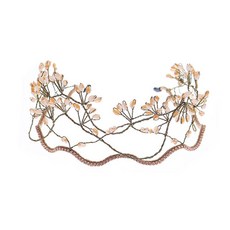 Min Sung Company民族風髮箍花冠, 1個, 金黃色