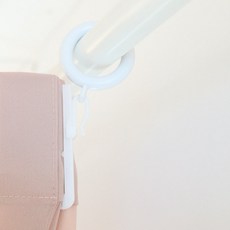 Maison Textile 可調整長度安全塑膠窗簾掛鉤 1.5 x 8.5 cm 30入, 白色, 1套