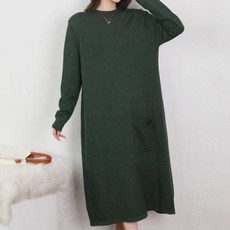 뮤리엘 여성용 루즈핏 심플 니트 원피스