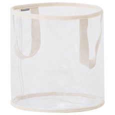 ROOM&HOME 透明收納籃, 1個, 象牙色 + 透明色