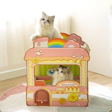 칠시 고양이 캔디 하우스 스크래쳐, 핑크, 1개