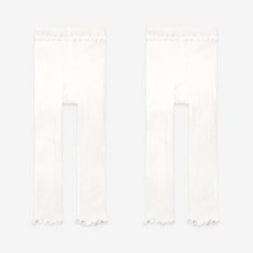 HI BABY CLUB 孩童木耳邊內搭長褲組 2入