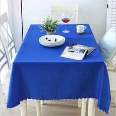 Maket Gamseong 素色家用派對方形桌布, 藍色, 160 x 180 cm