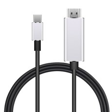 IAMPANDA USB Type-C 轉 HDMI 金屬鏡像線, 混色, 1個, 2m