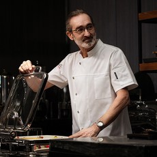 Loving Lab 男女通用短袖按扣網眼廚師服上衣 S-03