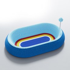 레드퍼피 고양이 네코야 파도 스크래쳐 타원형, 혼합색상, 1개