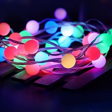 Yeonha LED 櫻桃聲控 RGB 燈串 100燈 10m + 遙控器組, 白色, 1套