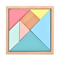 Oztoy木製七巧板遊戲立體拼圖, 1人, 混合顏色