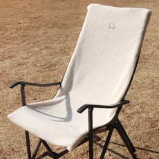 HANEE 毛絨保暖露營椅套, 1個, 象牙白