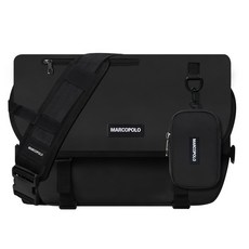 marco polo Million 日常郵差包 MP4025 + 輔助包組合, 黑色