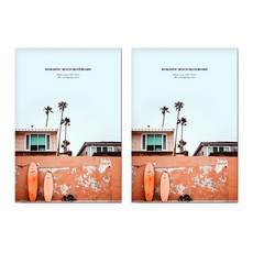 Block Mart 夏日風情帆布畫 TYPE2 2入