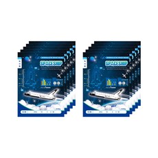 ibis 男童款小學1-2閱讀紀錄寬格筆記本 宇宙船 10712, 10個, 混色