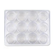 비즈 슬라임 공예용 플라스틱 투명 용기, 12개