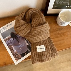 소리달 노센틱 골지 미니멀 걸코어룩 목도리