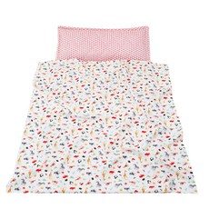 Coney Island 北歐風一體式乳膠薄墊+棉質雲朵午睡被+枕芯+防水收納袋組, Juju Land(午睡被)+隨機出貨(收納袋)