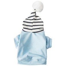 강아지 스트라이프 방울 후드티, 02, 1개